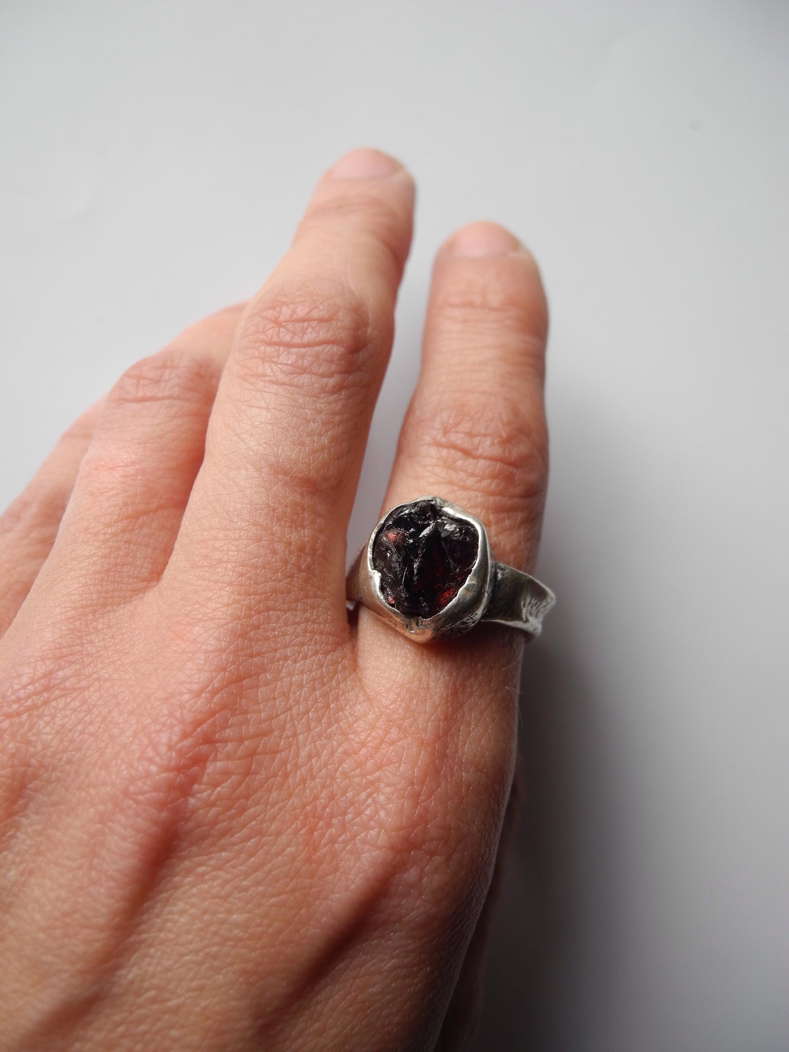 Unearthed Garnet Ring